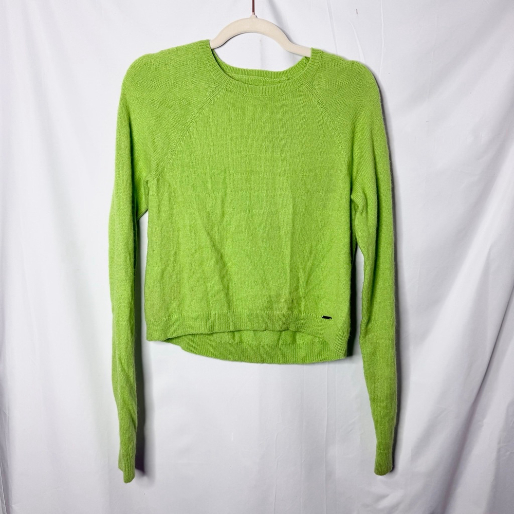 Y2K Abercrombie & Fitch Lime Green Crew Neck Sweater M NEW with tags